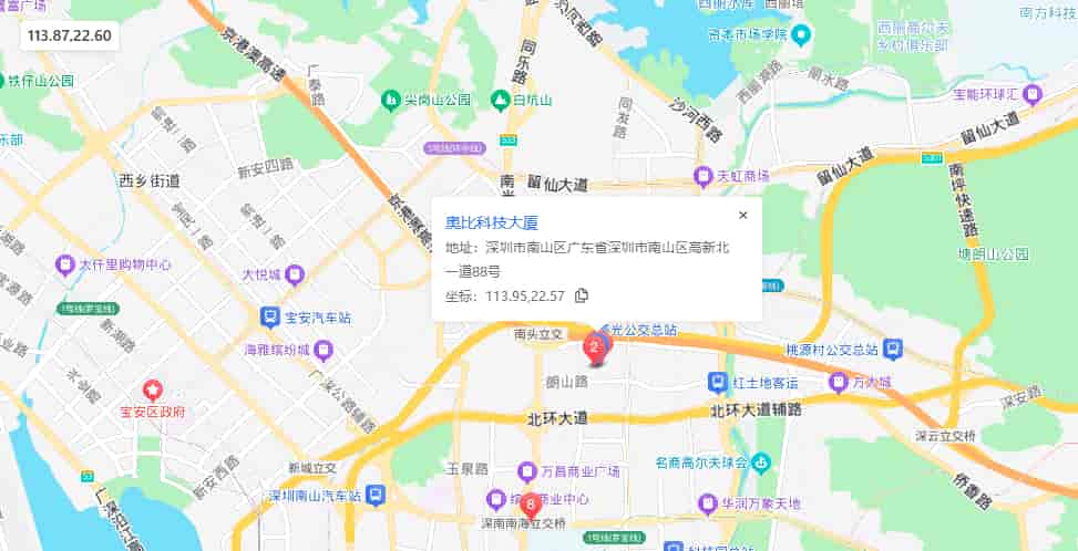奥比科技大厦位置地图