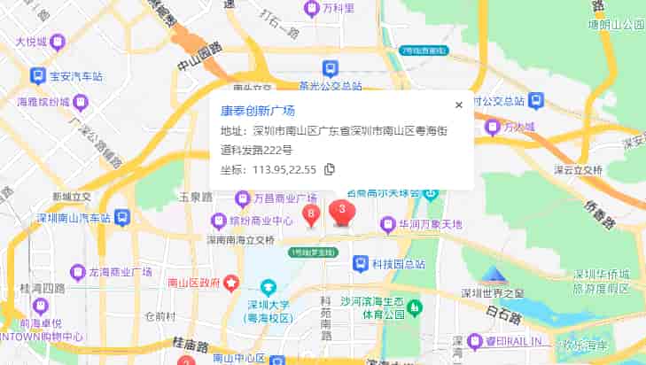 康泰创新广场位置地图