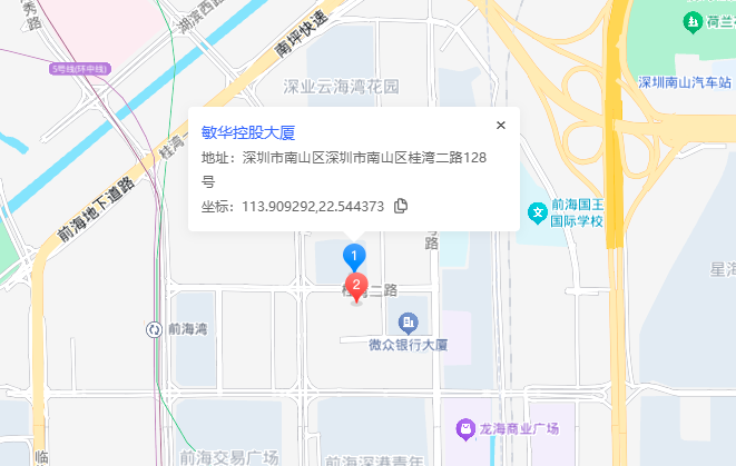 敏华控股大厦位置地图