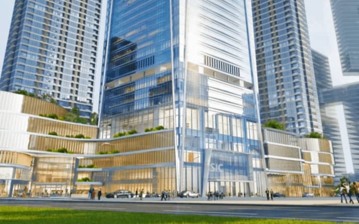 深圳湾SIC超级总部中心写字楼电梯厅实景 - 高速电梯配置