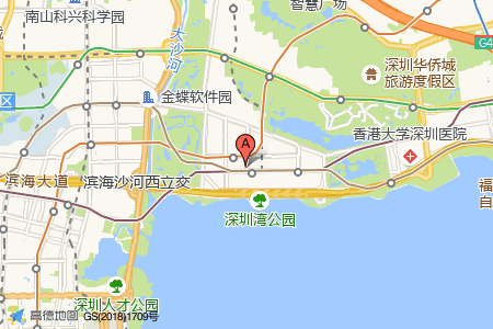 深圳湾SIC超级总部中心位置地图