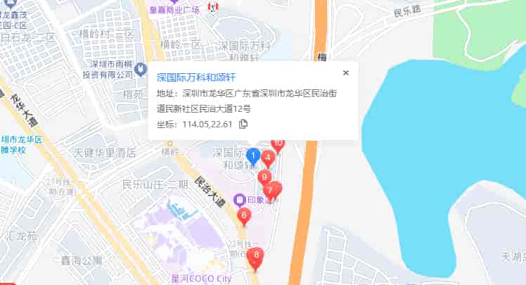 深国际万科和颂轩位置地图
